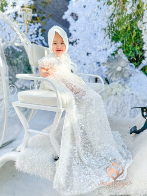 Mimi Miya Victoria Christening Dress/Gown with Detachable Overskirt | Gowns | Bon Bon Tresor