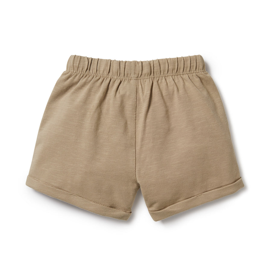 Wilson and Frenchy Organic Tie Front Short Driftwood | Pants & Shorts | Bon Bon Tresor
