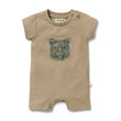 Wilson and Frenchy Organic Boyleg Growsuit Leo Lion | Rompers & Playsuits | Bon Bon Tresor