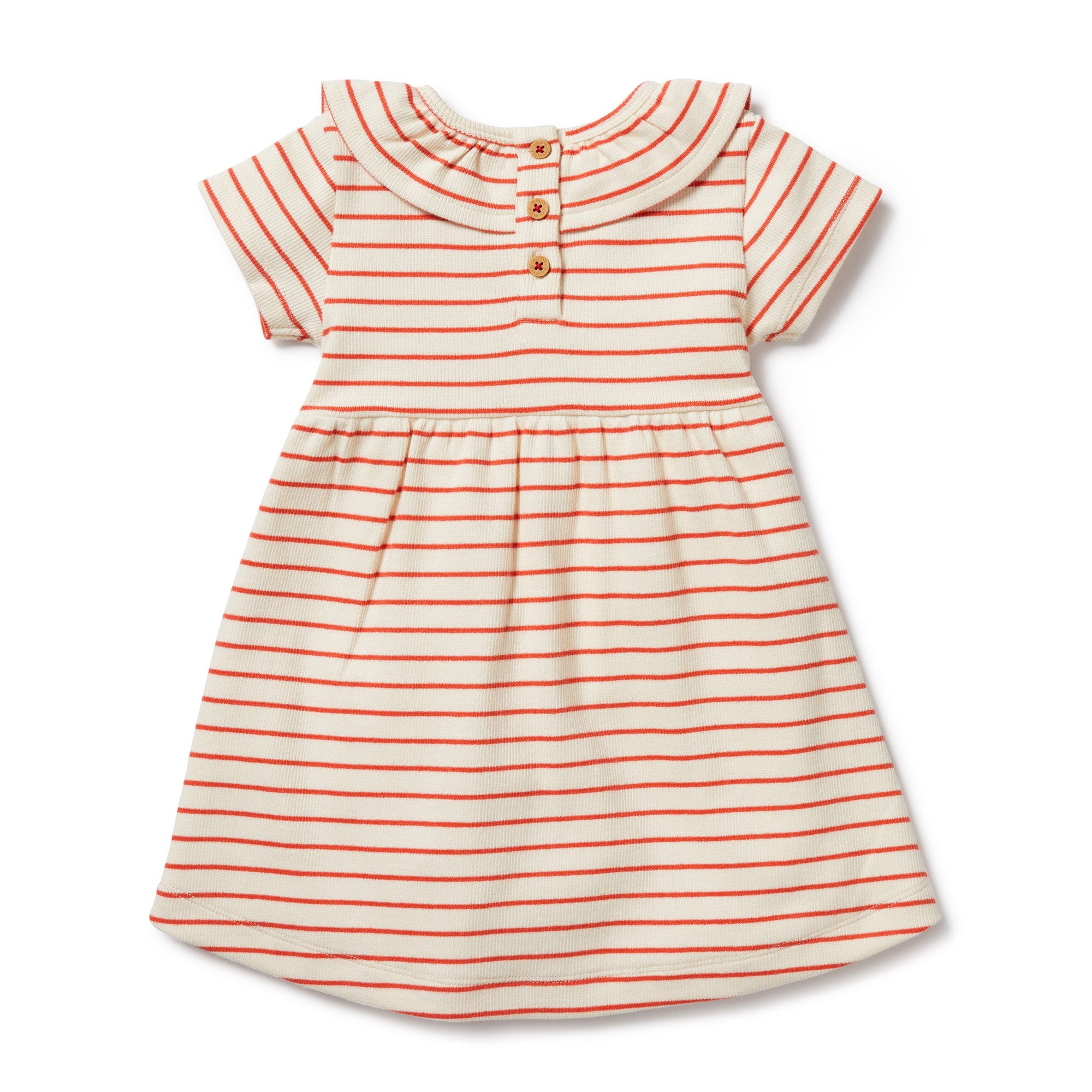 Wilson and Frenchy Organic Stripe Ruffle Dress Petit Rouge