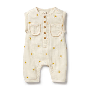 Wilson and Frenchy Organic Crinkle Growsuit - Ice Pops | Rompers & Playsuits | Bon Bon Tresor