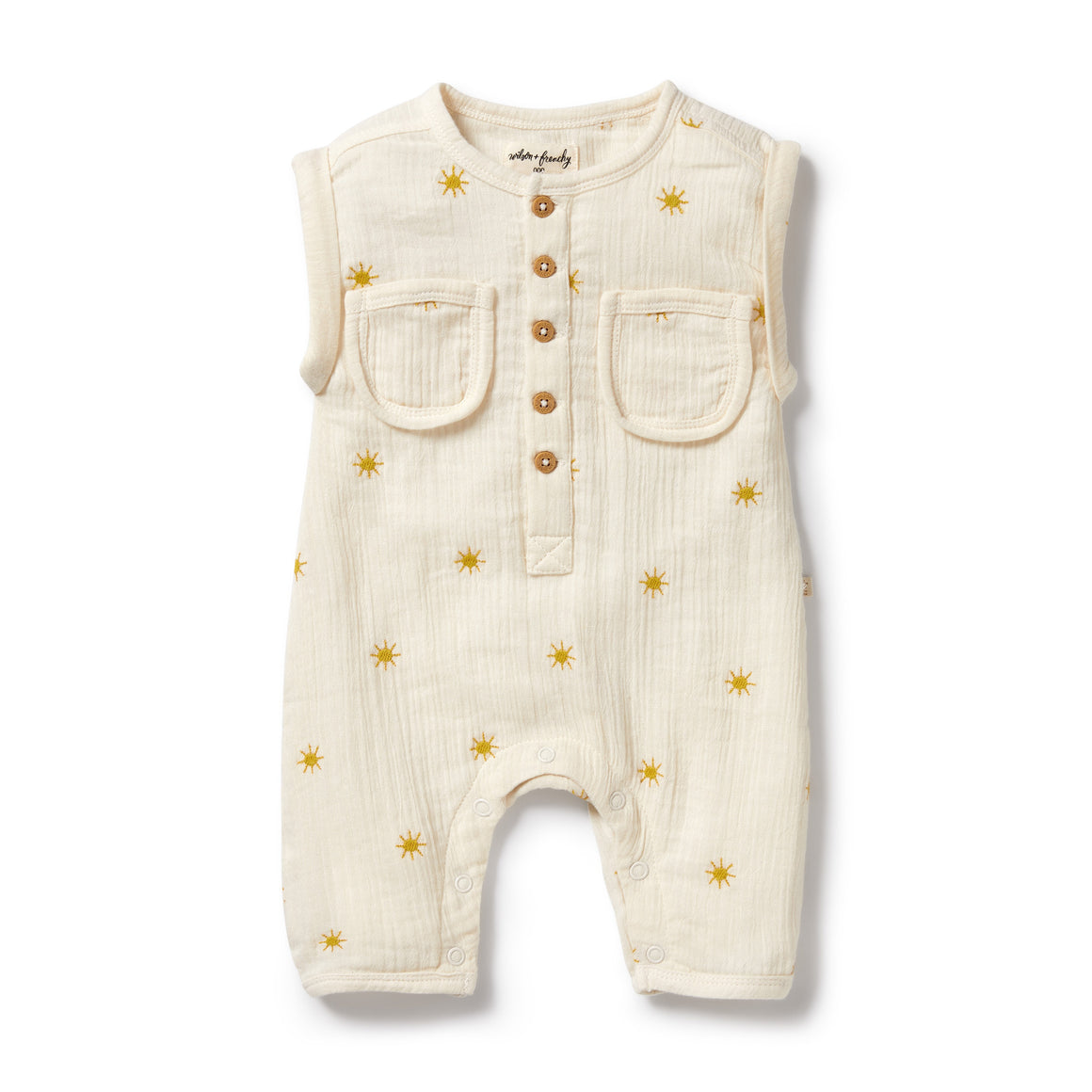 Wilson and Frenchy Organic Crinkle Growsuit - Ice Pops | Rompers & Playsuits | Bon Bon Tresor