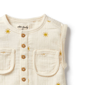 Wilson and Frenchy Organic Crinkle Growsuit - Ice Pops | Rompers & Playsuits | Bon Bon Tresor