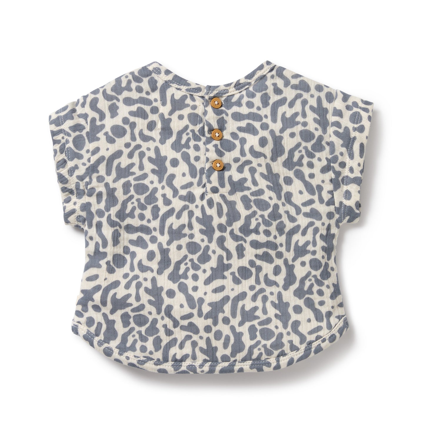 Wilson and Frenchy Organic Crinkle Tee Blue Coral | Tops | Bon Bon Tresor