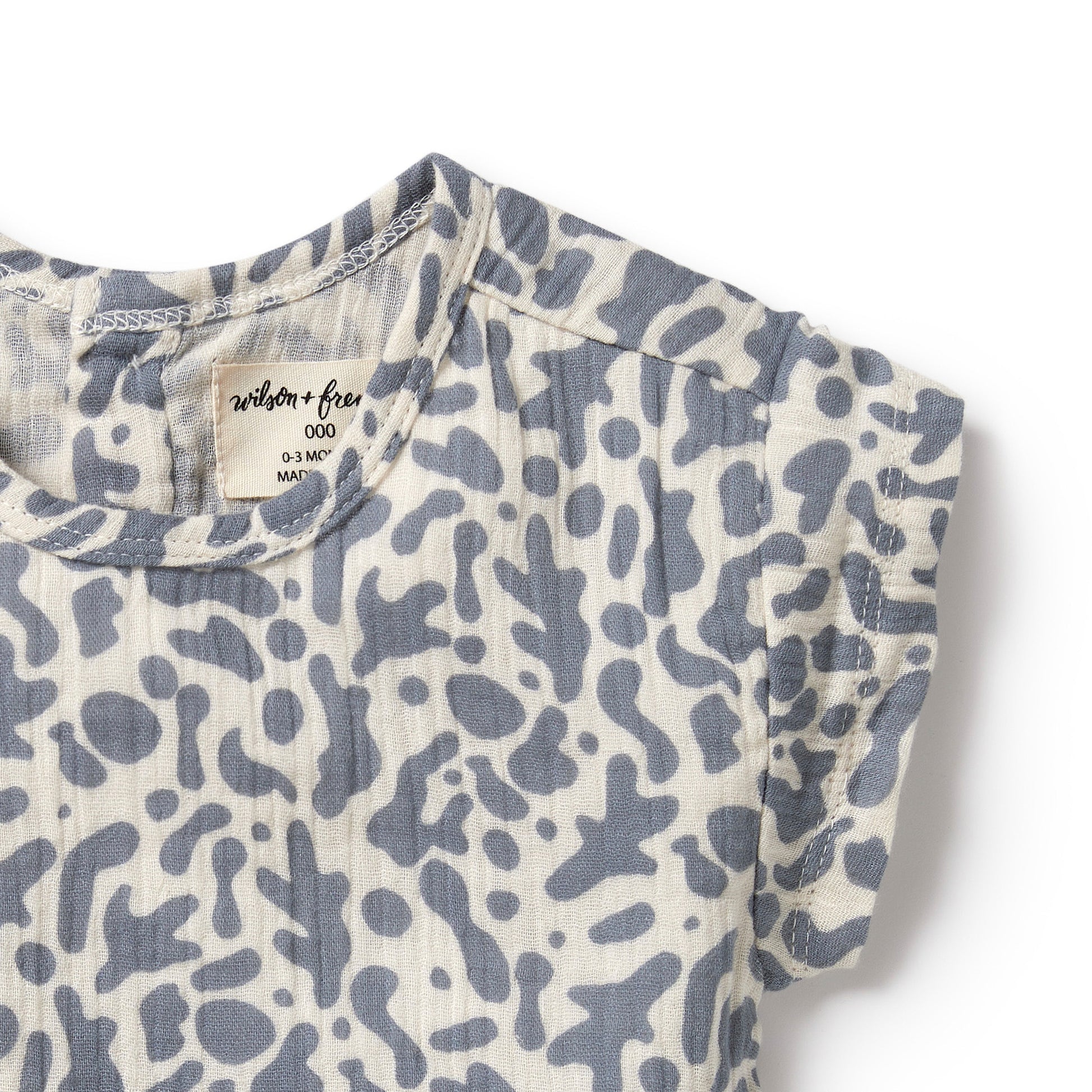 Wilson and Frenchy Organic Crinkle Tee Blue Coral | Tops | Bon Bon Tresor