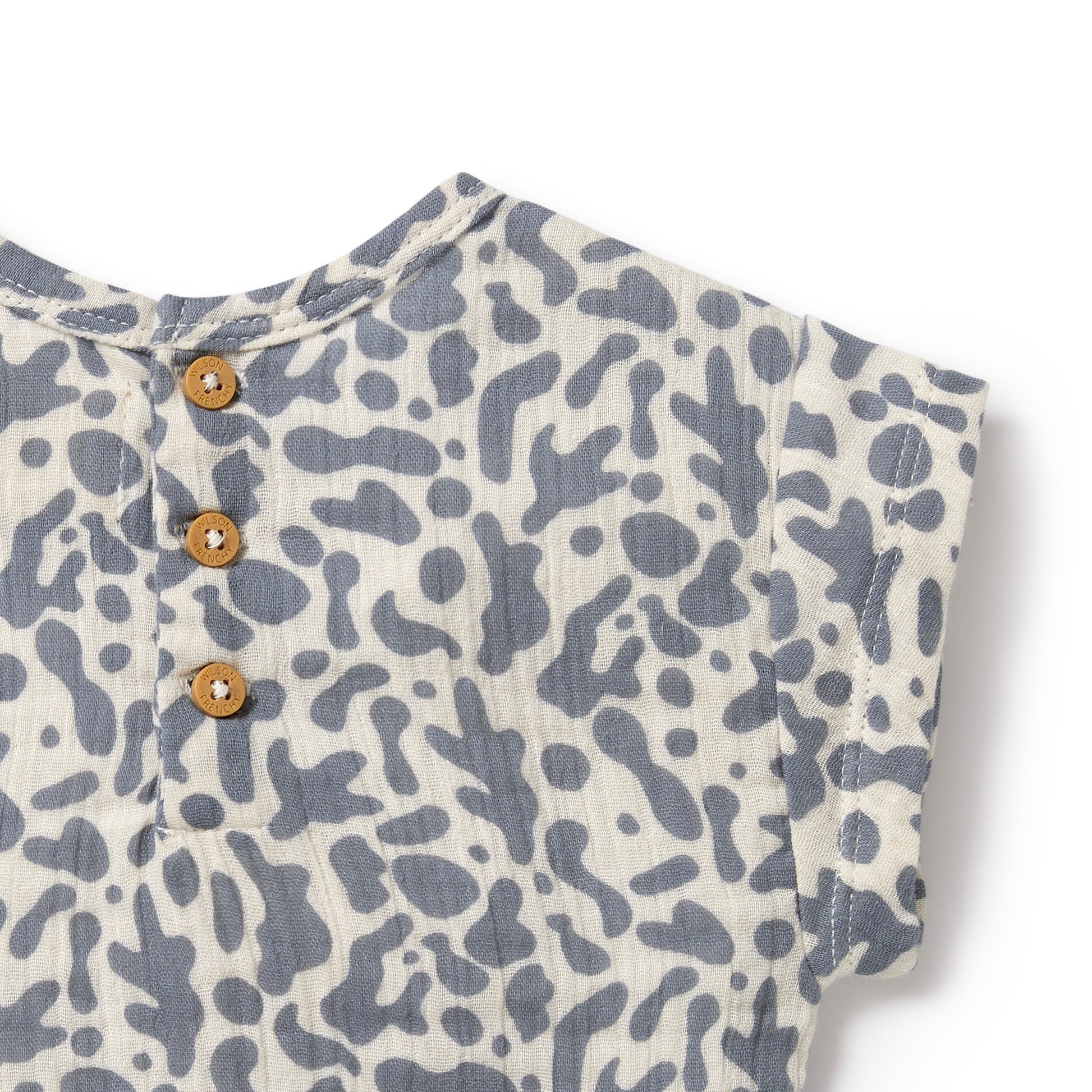 Wilson and Frenchy Organic Crinkle Tee Blue Coral | Tops | Bon Bon Tresor