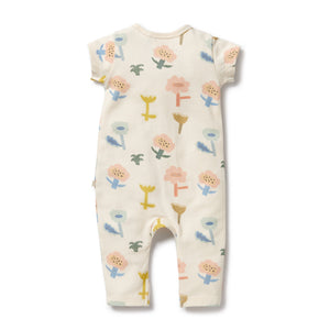 Wilson and Frenchy Organic Ruffle Zipsuit Cookie Cut | Rompers & Playsuits | Bon Bon Tresor