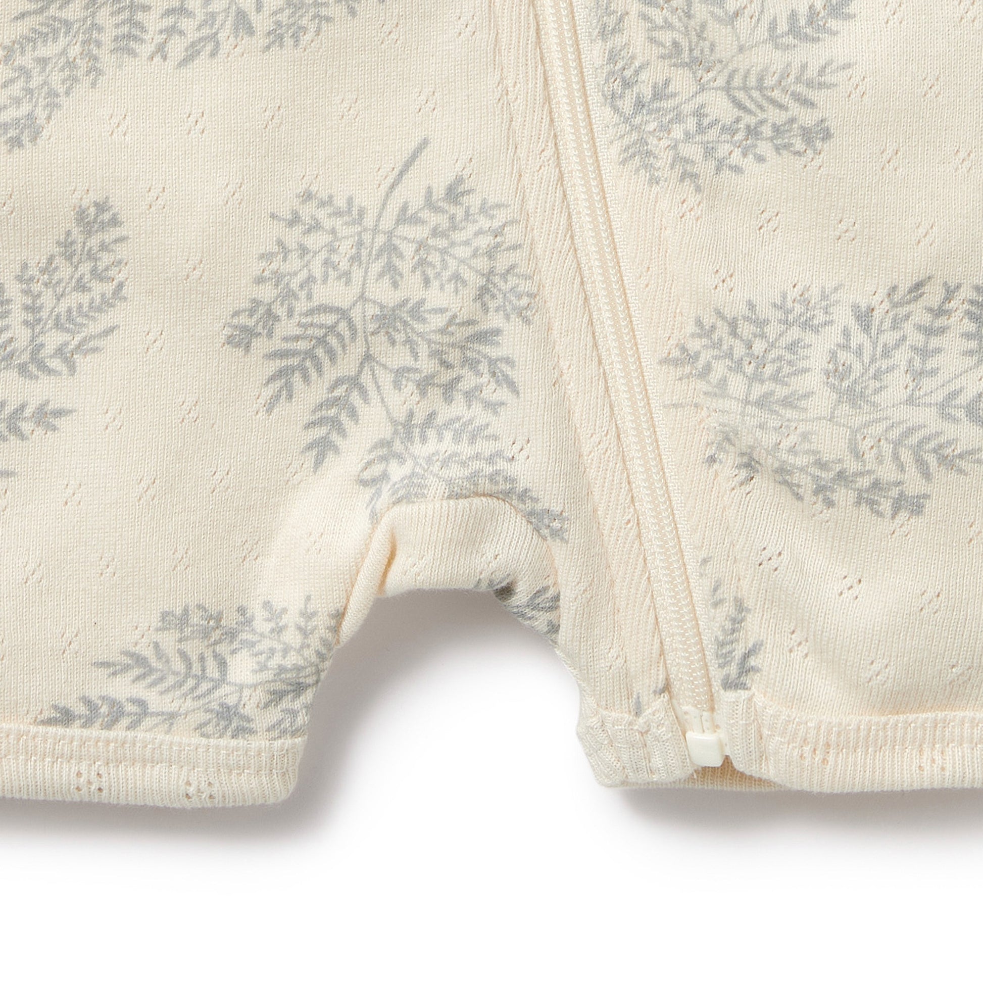 Wilson and Frenchy Organic Pointelle Boyleg Zipsuit Forever Ferns | Rompers & Playsuits | Bon Bon Tresor