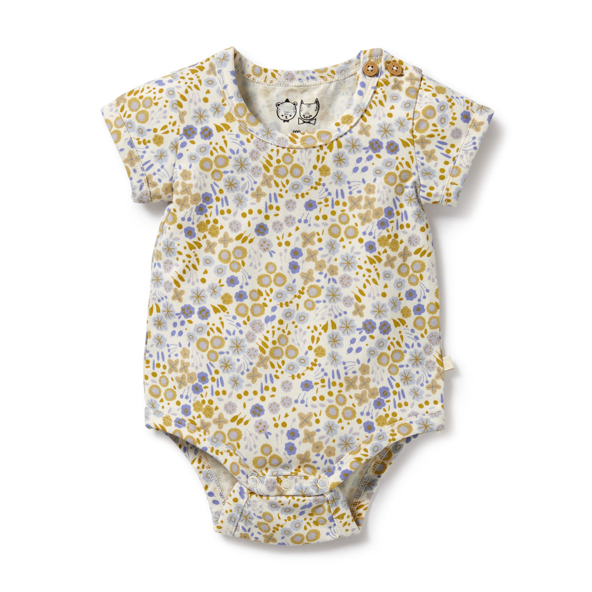 Wilson and Frenchy Organic Bodysuit Little Meadow | Rompers & Playsuits | Bon Bon Tresor