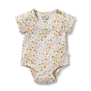 Wilson and Frenchy Organic Bodysuit Ava Floral | Rompers & Playsuits | Bon Bon Tresor