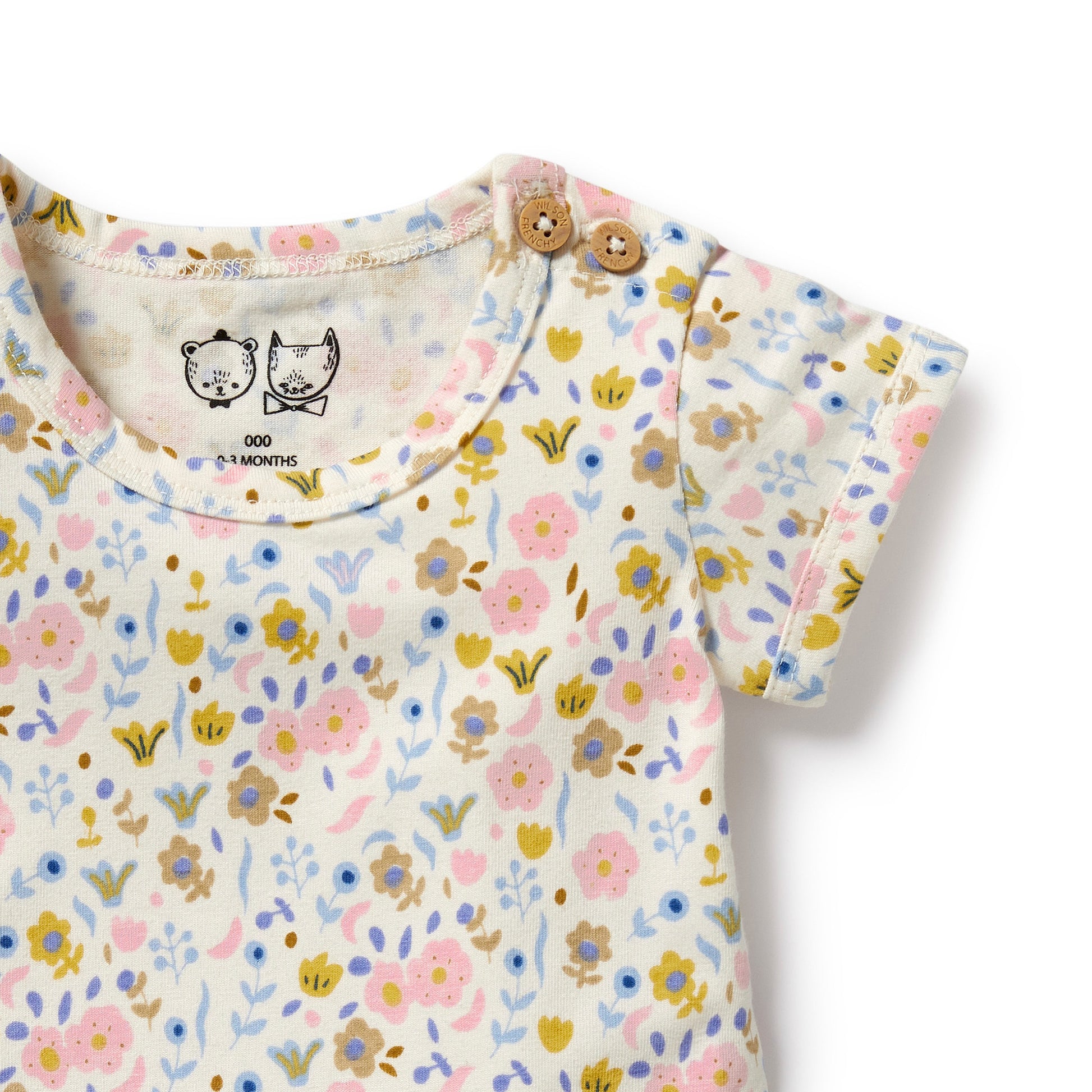 Wilson and Frenchy Organic Bodysuit Ava Floral | Rompers & Playsuits | Bon Bon Tresor