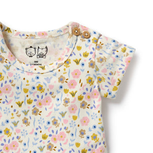 Wilson and Frenchy Organic Bodysuit Ava Floral | Rompers & Playsuits | Bon Bon Tresor