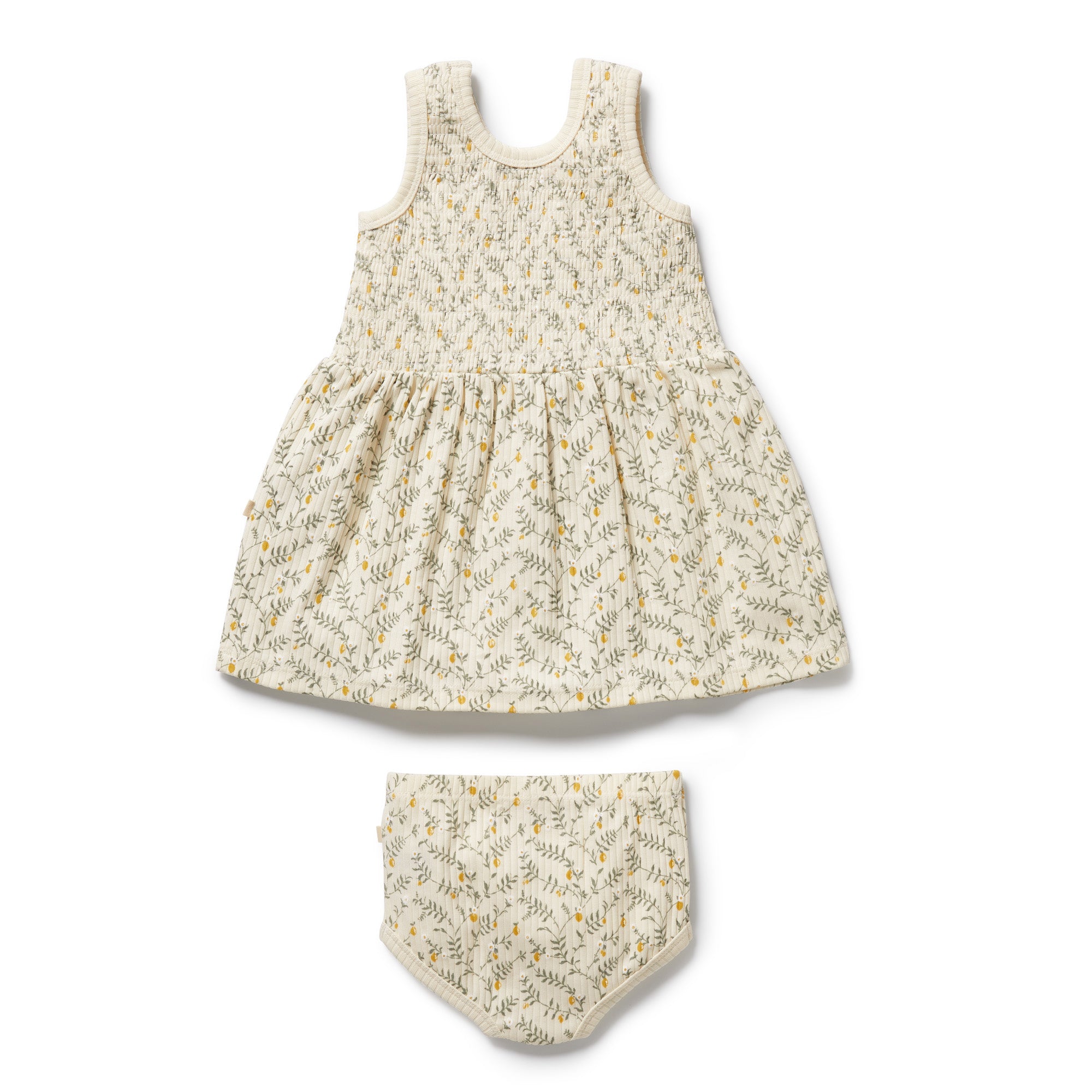 Wilson and Frenchy Lemon Leaf Organic Dress Set