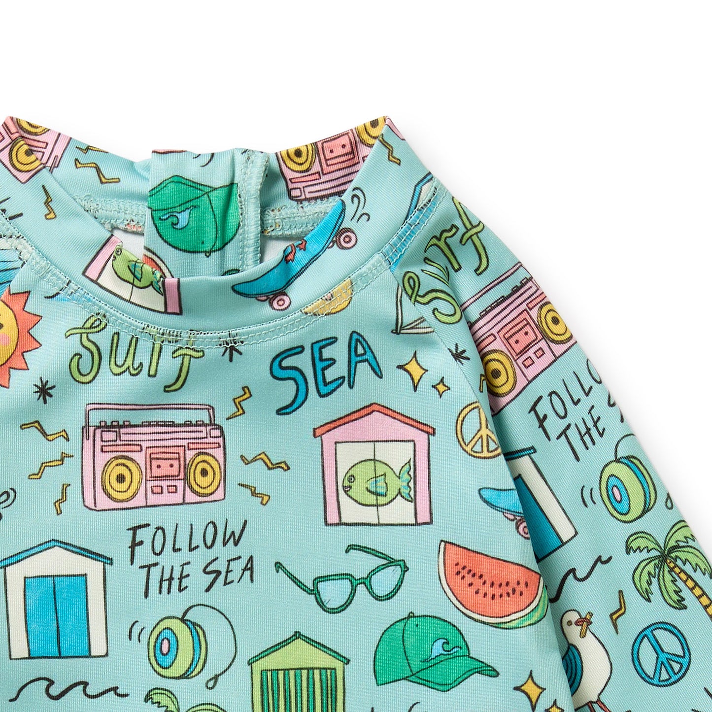 Wilson and Frenchy Boys Sun Surf & Sea One Piece Boyleg Swimsuit | Swimwear | Bon Bon Tresor