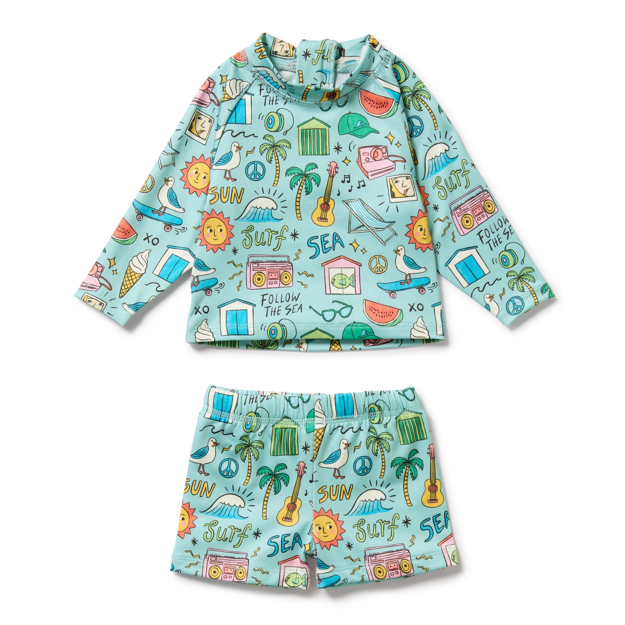 Wilson and Frenchy Sun Surf & Sea Rashie Swim Set | Swimwear | Bon Bon Tresor