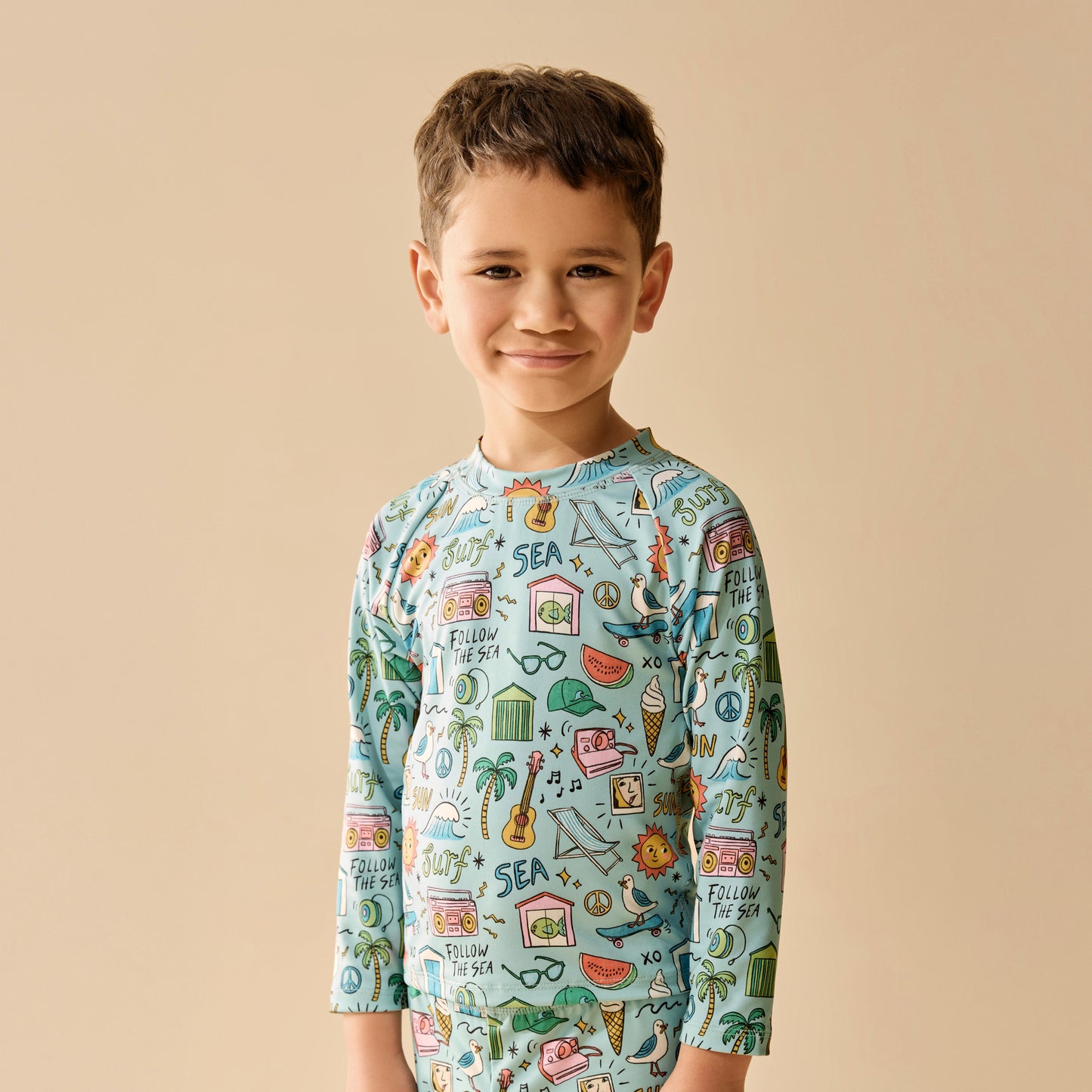 Wilson and Frenchy Sun Surf & Sea Rashie Swim Set | Swimwear | Bon Bon Tresor