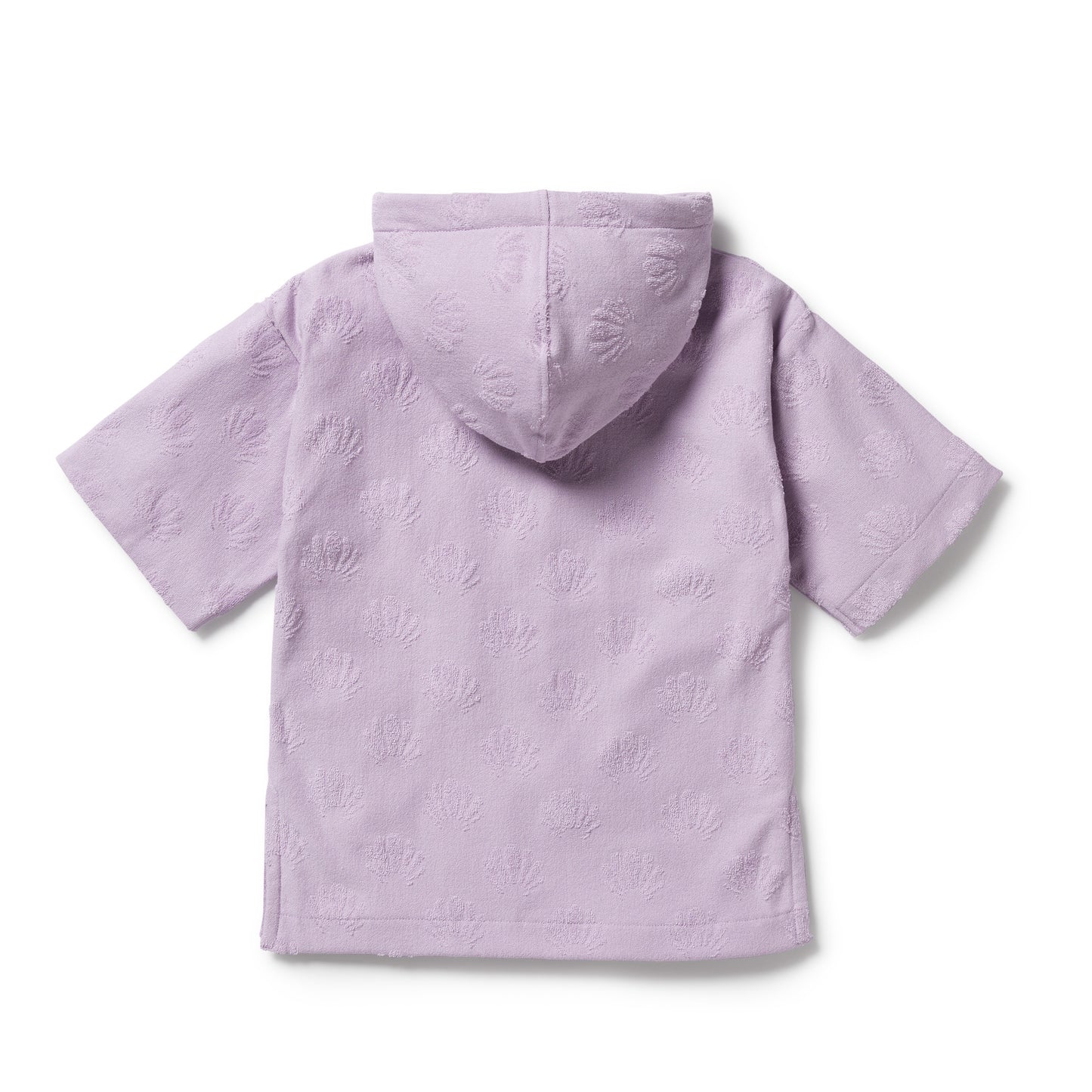 Wilson and Frenchy Girls Lavender Shells Organic Terry Hooded Towel | Swimwear | Bon Bon Tresor