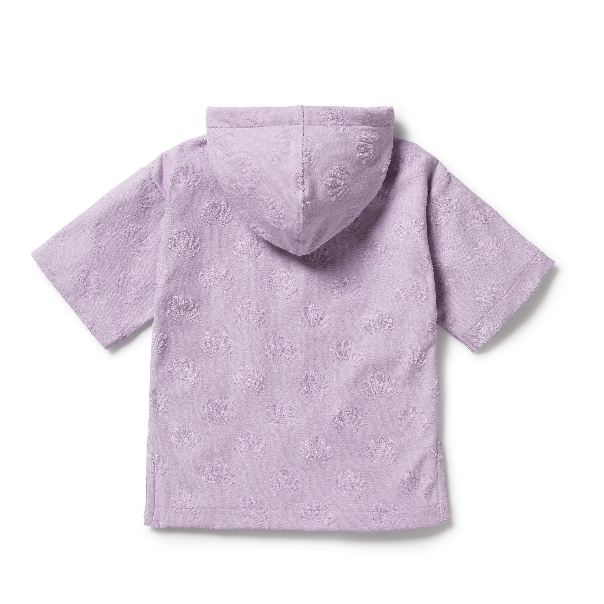 Wilson and Frenchy Girls Lavender Shells Organic Terry Hooded Towel | Swimwear | Bon Bon Tresor