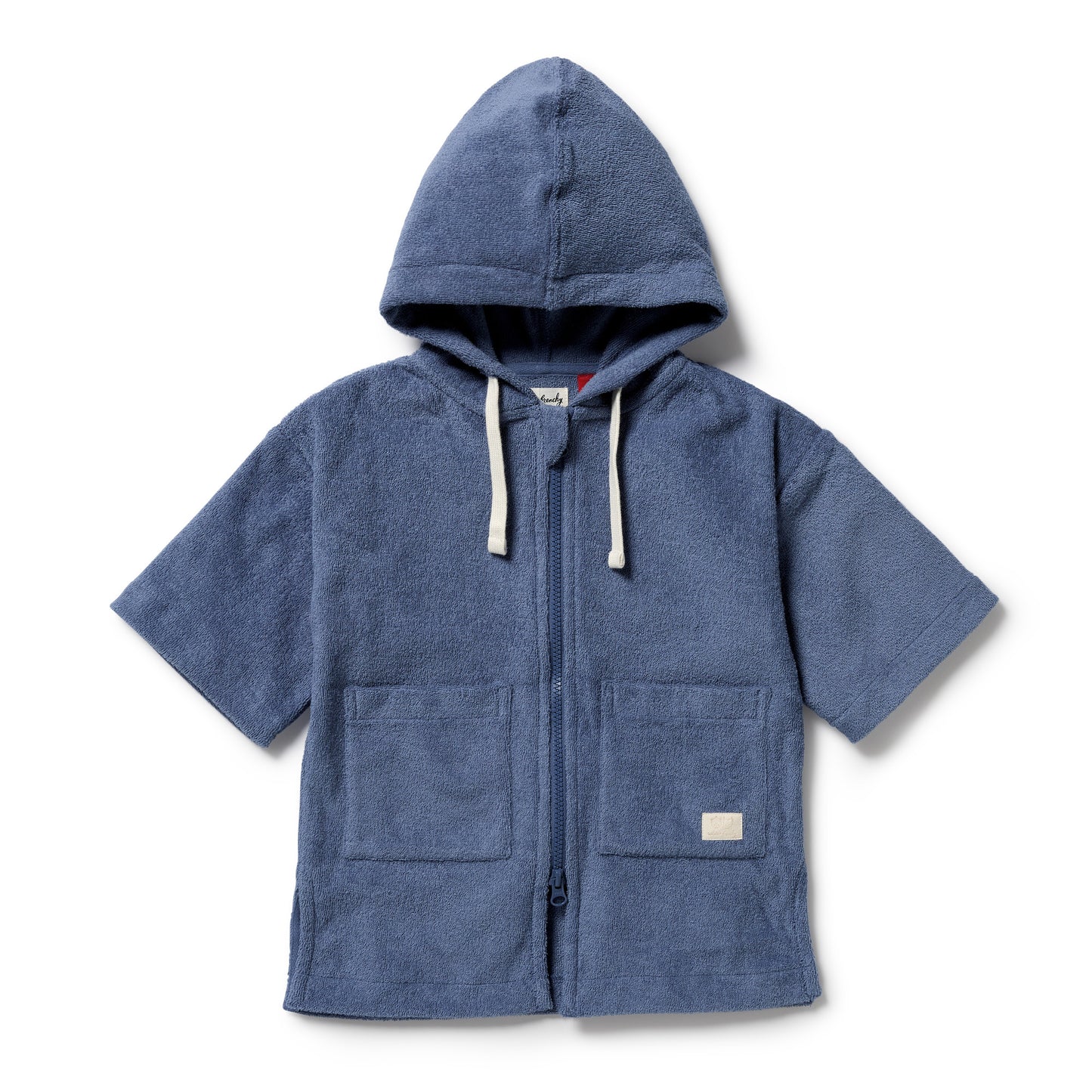 Wilson and Frenchy Deep Blue Organic Terry Hooded Towel | Swimwear | Bon Bon Tresor