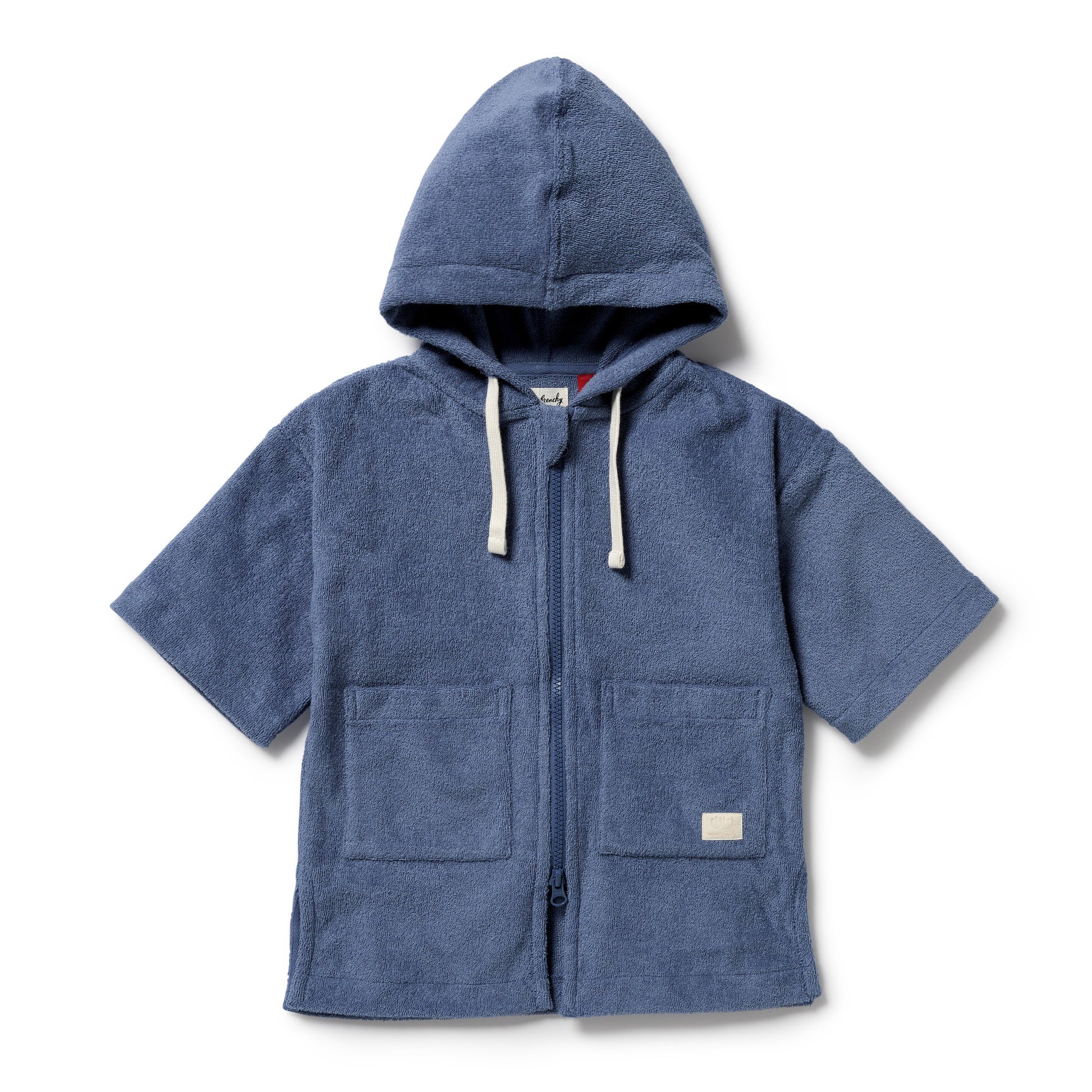 Wilson and Frenchy Deep Blue Organic Terry Hooded Towel | Swimwear | Bon Bon Tresor