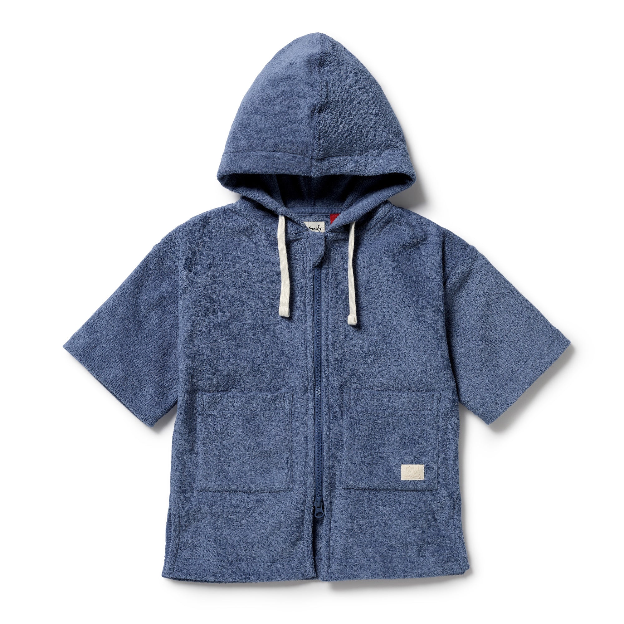 Wilson and Frenchy Deep Blue Organic Terry Hooded Towel | Swimwear | Bon Bon Tresor