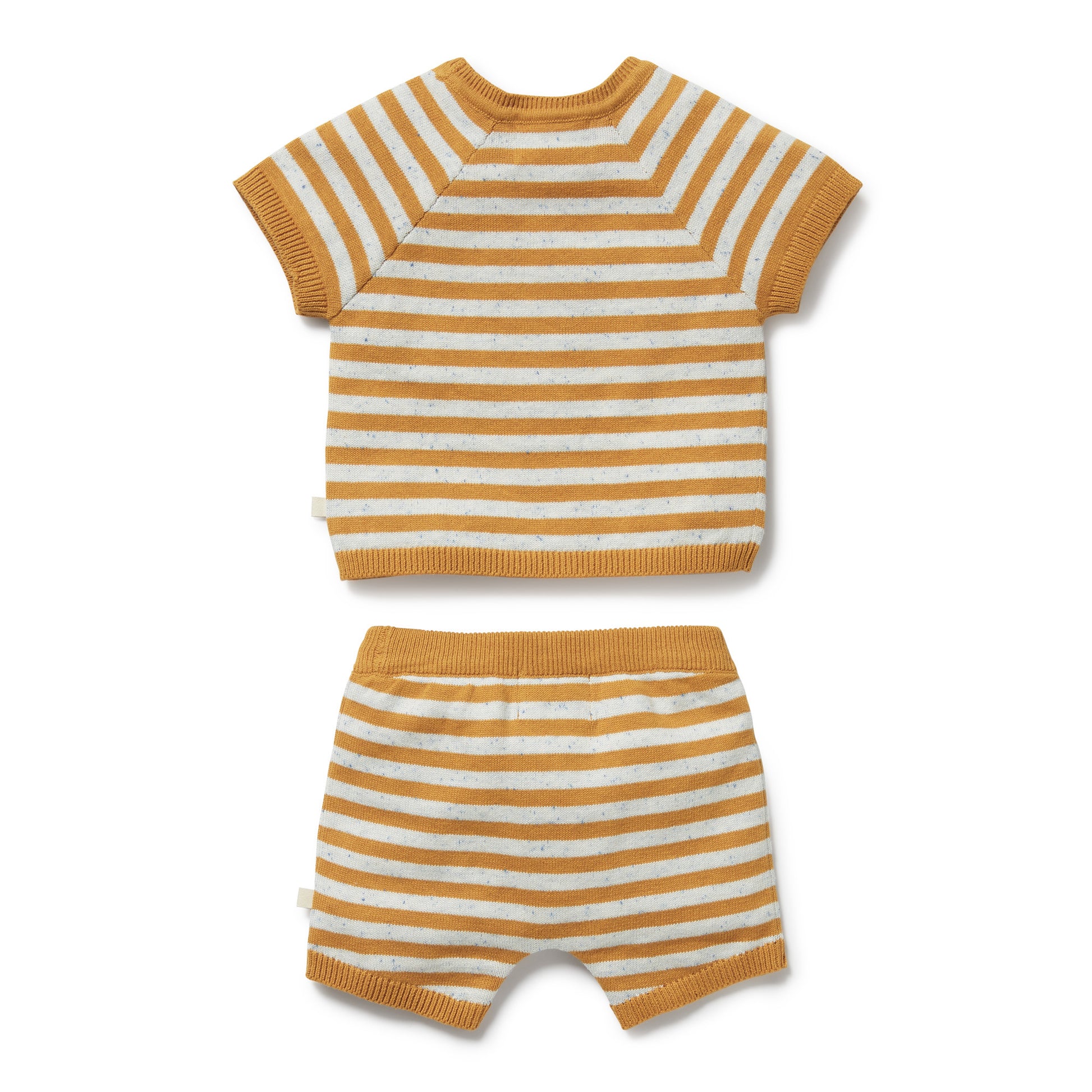 Wilson and Frenchy Golden Wave Stripe Organic Knitted Set | Suits & Sets | Bon Bon Tresor