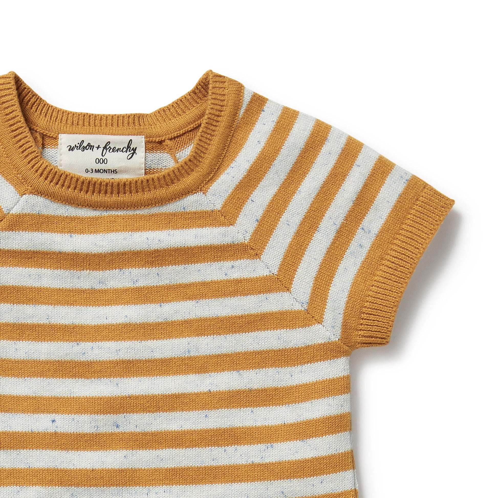 Wilson and Frenchy Golden Wave Stripe Organic Knitted Set | Suits & Sets | Bon Bon Tresor
