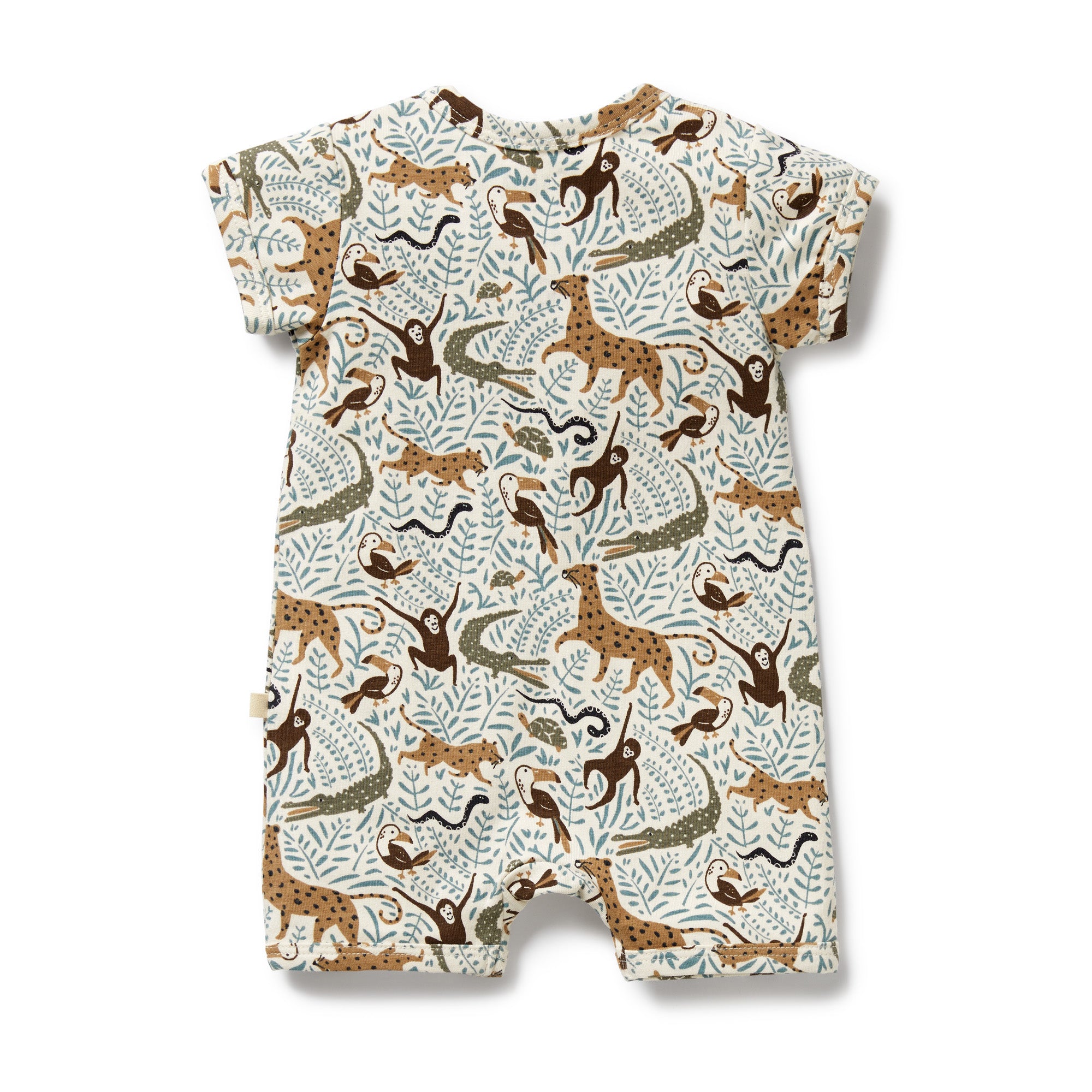 Wilson and Frenchy Mini Jungle Organic Boyleg Zipsuit