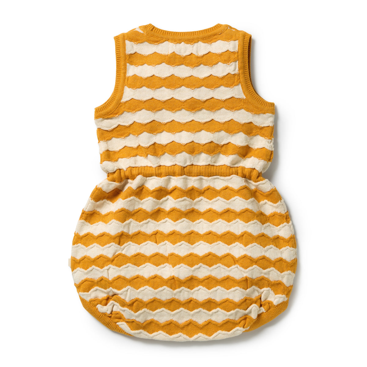 Wilson and Frenchy Baby Girls Organic Knitted Chevron Bodysuit - Marmalade | Rompers & Playsuits | Bon Bon Tresor
