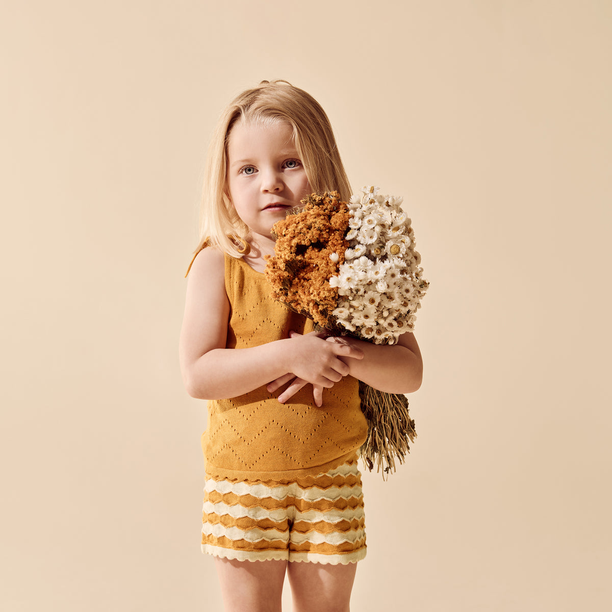 Wilson and Frenchy Baby Girls Organic Knitted Chevron Set - Marmalade | Outfit Sets | Bon Bon Tresor