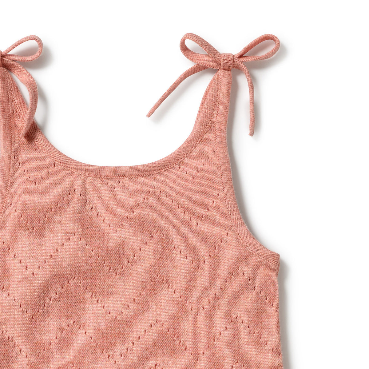 Wilson and Frenchy Baby Girls Organic Knitted Pointelle Set - Petal Pink | Outfit Sets | Bon Bon Tresor