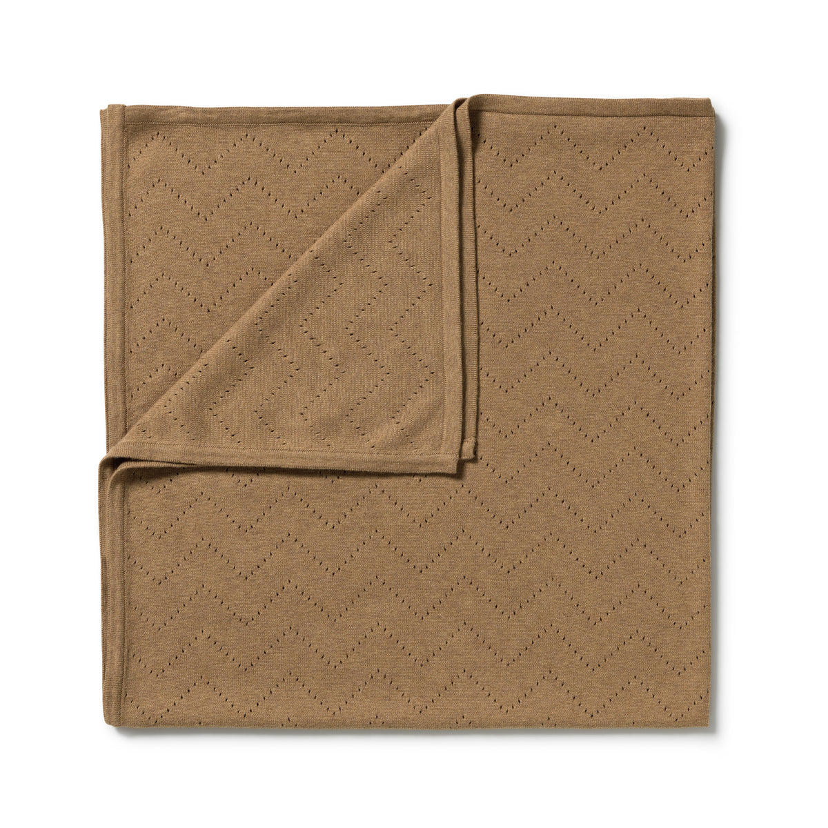 Wilson and Frenchy Ginger Snap Organic Knitted Pointelle Blanket | Blankets | Bon Bon Tresor