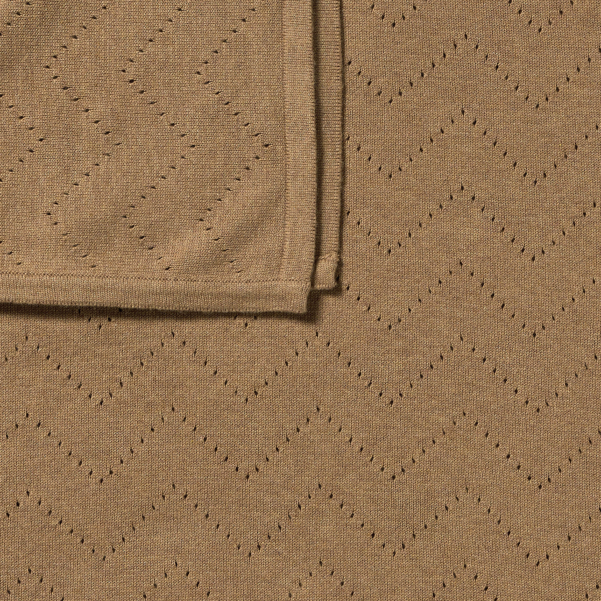 Wilson and Frenchy Ginger Snap Organic Knitted Pointelle Blanket | Blankets | Bon Bon Tresor