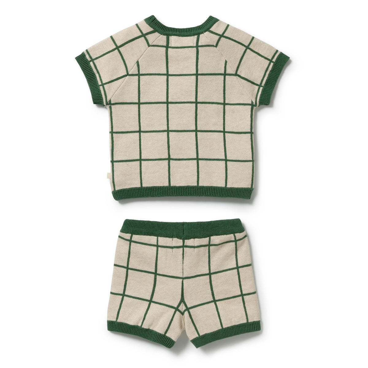Wilson and Frenchy Baby Boys Lagoon Organic Knitted Check Set | Outfit Sets | Bon Bon Tresor
