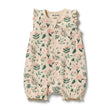 Wilson and Frenchy Baby Girls Organic Ruffle Zipsuit - Sweet Bloom | Rompers & Playsuits | Bon Bon Tresor