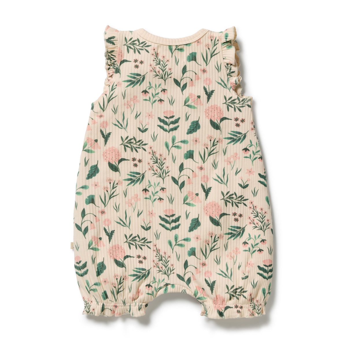 Wilson and Frenchy Baby Girls Organic Ruffle Zipsuit - Sweet Bloom | Rompers & Playsuits | Bon Bon Tresor