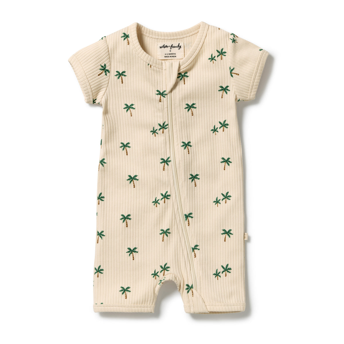 Wilson and Frenchy Baby Boys Tiny Palm Organic Boyleg Zipsuit | Rompers & Playsuits | Bon Bon Tresor