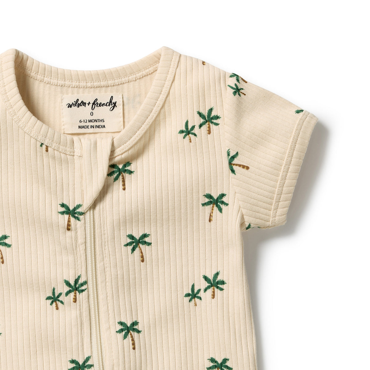 Wilson and Frenchy Baby Boys Tiny Palm Organic Boyleg Zipsuit | Rompers & Playsuits | Bon Bon Tresor