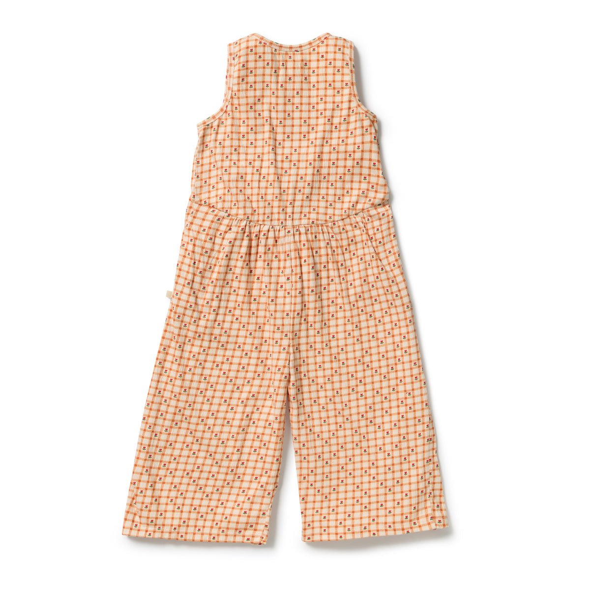 Wilson and Frenchy Girls Organic Crinkle Jumpsuit - Checkerberry | Rompers & Playsuits | Bon Bon Tresor