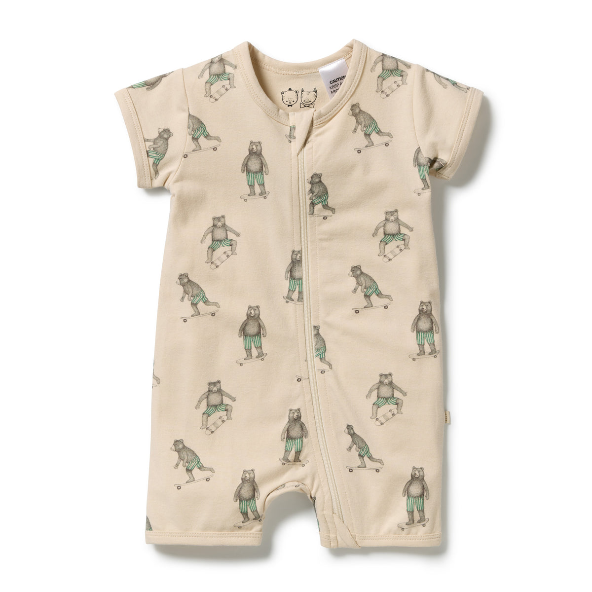 Wilson and Frenchy Baby Boys Skater Club Organic Boyleg Zipsuit | Rompers & Playsuits | Bon Bon Tresor