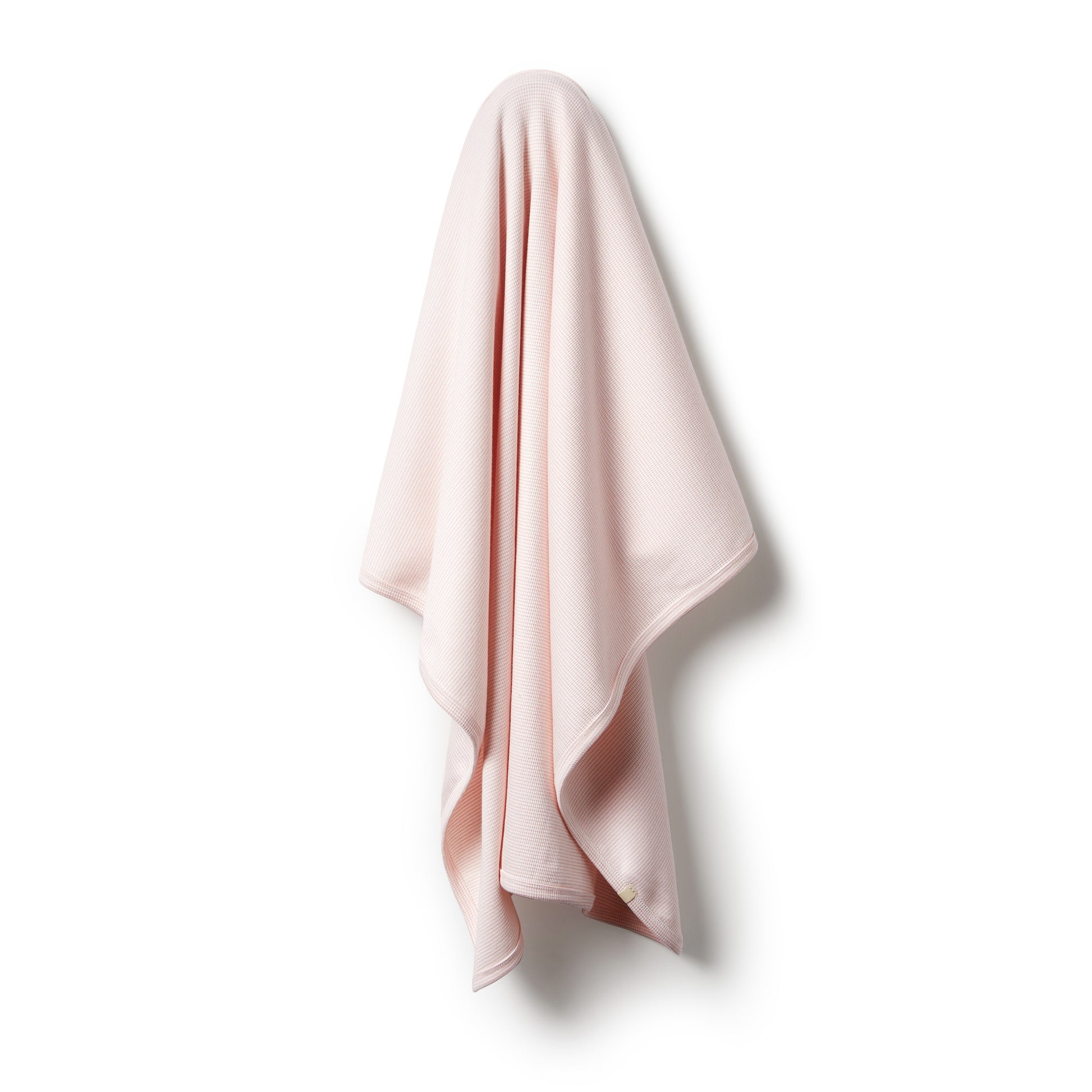 Wilson and Frenchy Organic Stripe Rib Bunny Rug - Cantaloupe | Wraps & Swaddles | Bon Bon Tresor