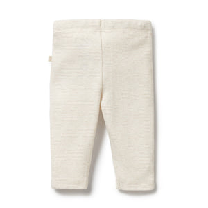Wilson and Frenchy Organic Stripe Rib Legging - Oatmeal | Pants & Shorts | Bon Bon Tresor
