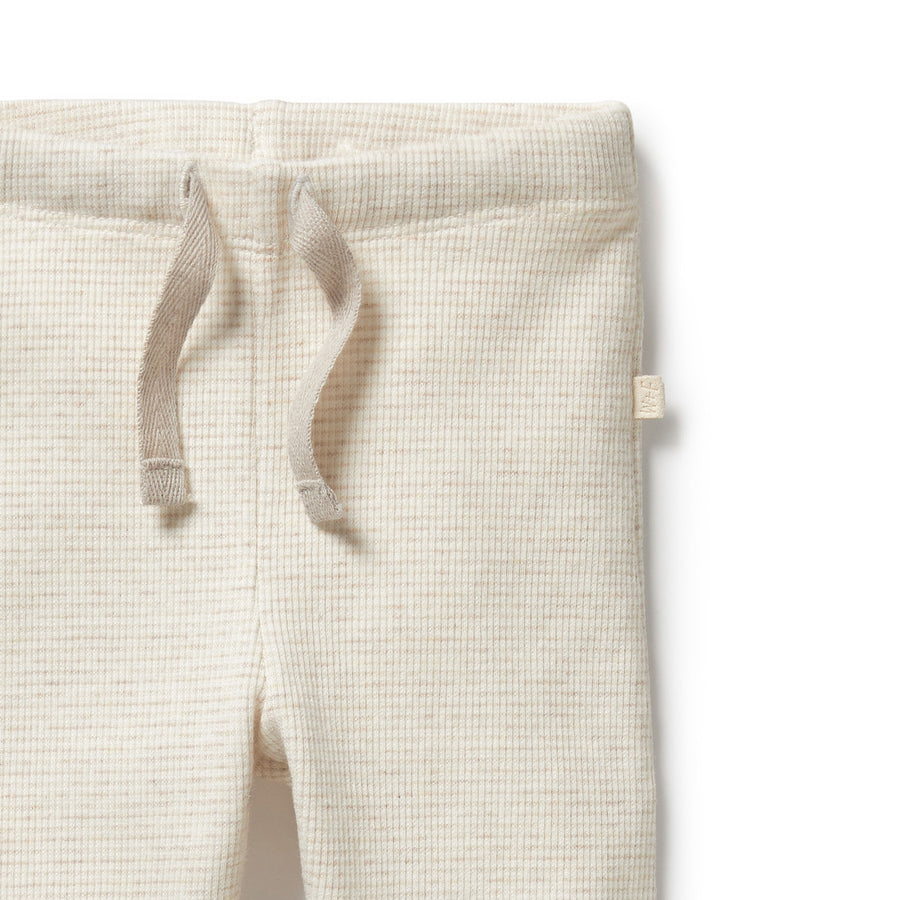 Wilson and Frenchy Organic Stripe Rib Legging - Oatmeal | Pants & Shorts | Bon Bon Tresor