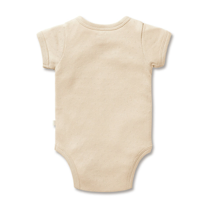 Wilson and Frenchy Organic Pointelle Kimono Bodysuit - Clay
