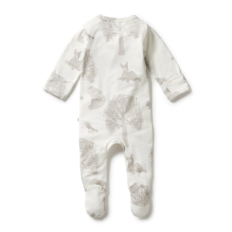 Wilson and Frenchy Organic Zipsuit with Feet - Welcome To The World | Rompers & Playsuits | Bon Bon Tresor