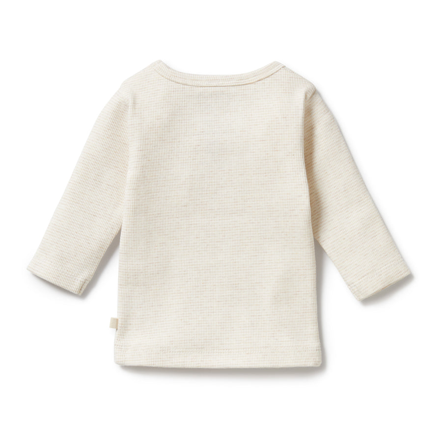 Wilson and Frenchy Organic Stripe Rib Long Sleeve Top - Oatmeal | Tops & T-Shirts | Bon Bon Tresor