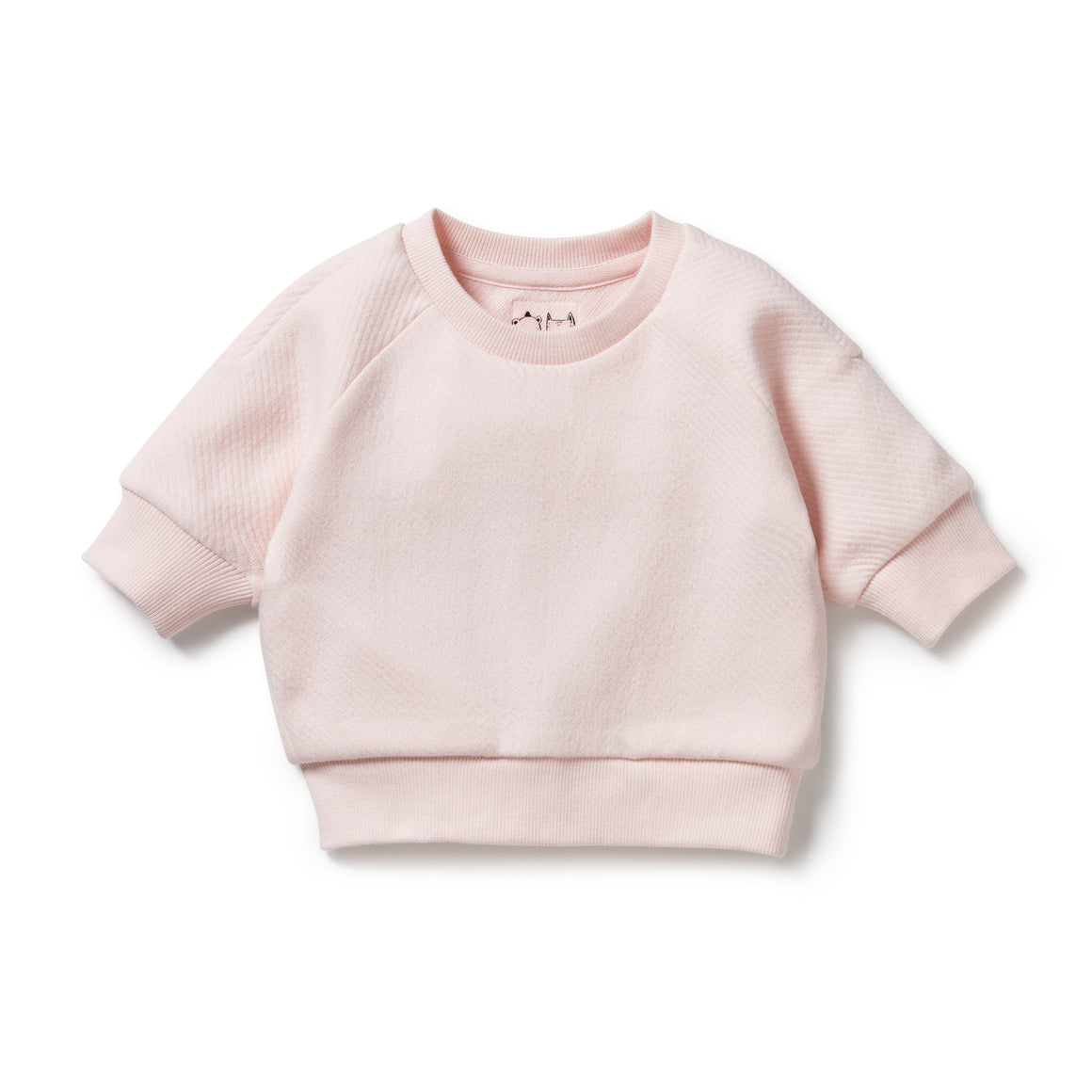 Wilson and Frenchy Organic Quilted Sweat Pink | Sweaters & Knitwear | Bon Bon Tresor