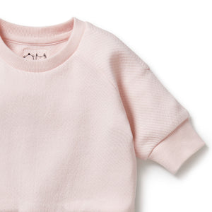 Wilson and Frenchy Organic Quilted Sweat Pink | Sweaters & Knitwear | Bon Bon Tresor