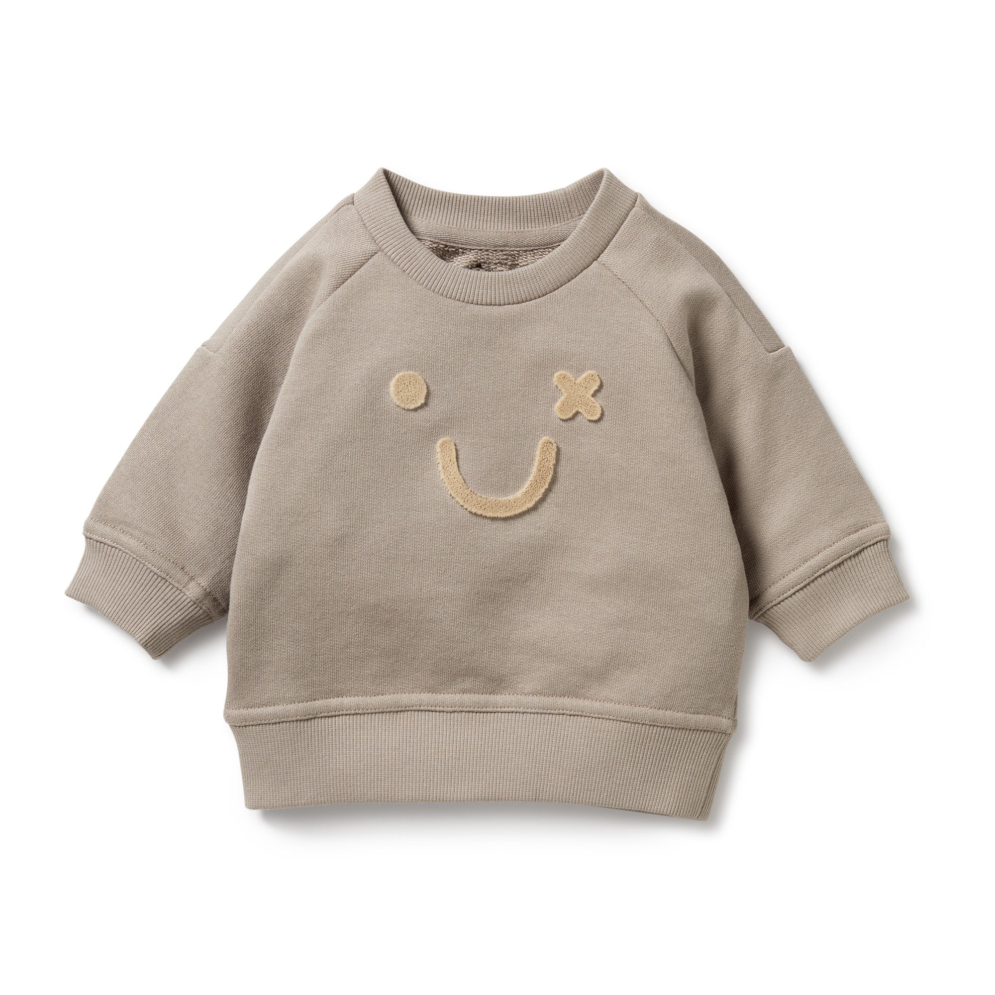 Wilson and Frenchy Organic French Terry Sweat Stone | Sweaters & Knitwear | Bon Bon Tresor