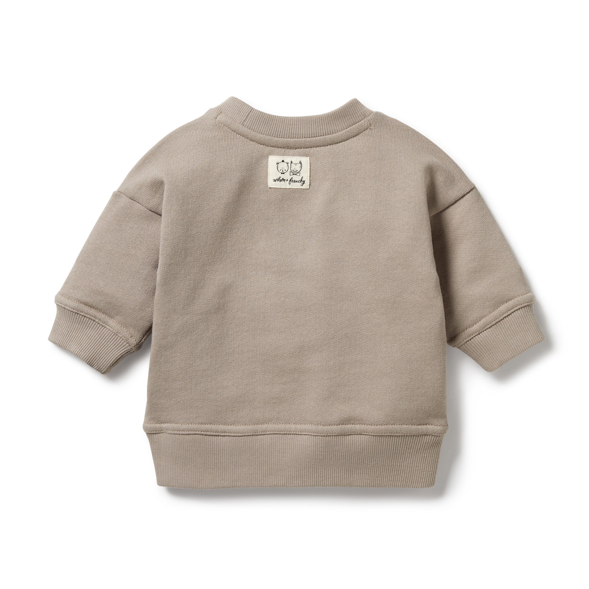 Wilson and Frenchy Organic French Terry Sweat Stone | Sweaters & Knitwear | Bon Bon Tresor
